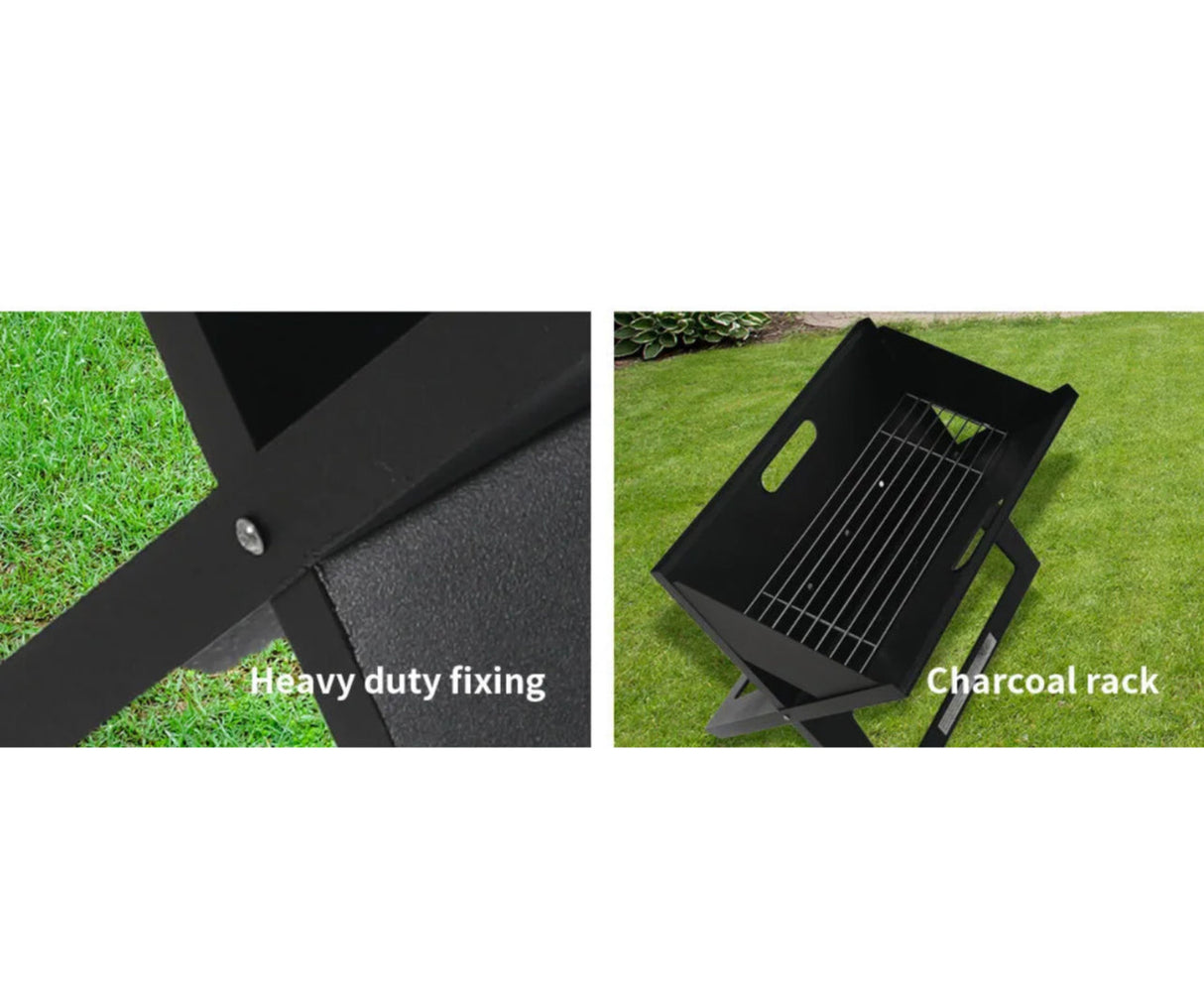 Portable Charcoal BBQ Grill Outdoor Camping Barbecue Set Picnic Foldable