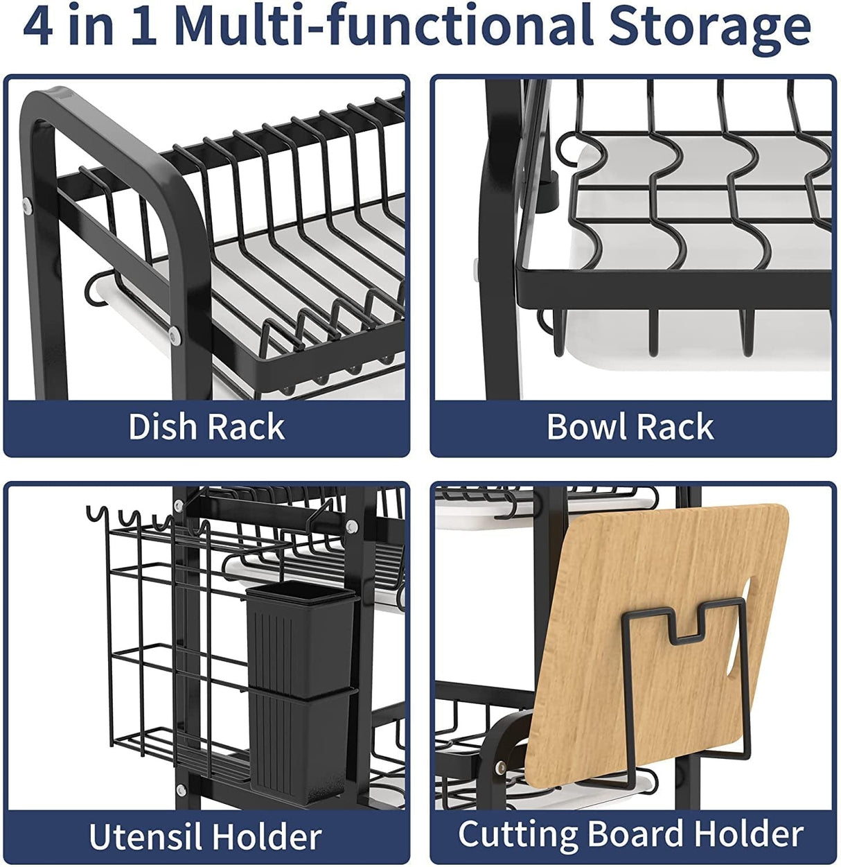 2 Tier Stainless Steel Kitchen Dish Rack