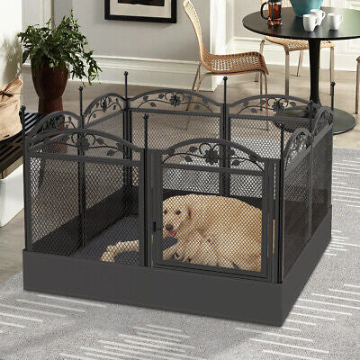 Dog Whelping Pen Box Large Heavy Duty Indoor Fence with Fertility Mat