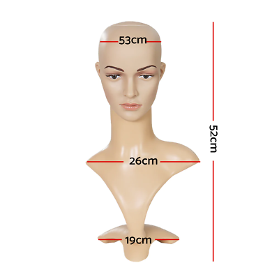 Female Mannequin Head Dummy Model Display Shop Stand Professional Use