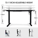 Electric Standing Desk Sit Stand Up Corner Table L Shaped Height Adjustable USB