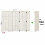 8 Panel Room Divider Screen Privacy Timber Foldable Dividers Stand White