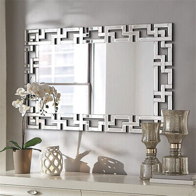 Large Modern Accent Mirror w/ Beveled Edge LivingRoom Hallway Decorative Mirror