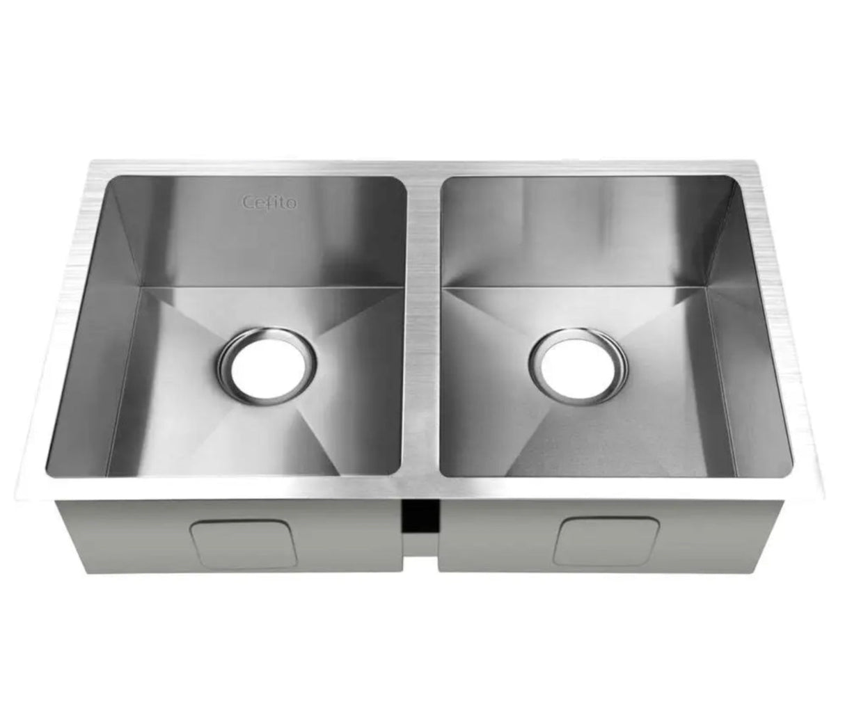 Stainless Steel Kitchen Sink Under/Topmount Laundry Double Bowl 770X450MM