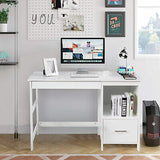 Computer Desk Laptop Workstation Drawers Shelf Student Study Home Office