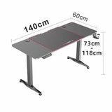 Gaming Standing Desk Home Office Lift Electric Height Adjustable Sit To Stand Wo