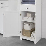 White Tall Cabinet with Shelves Bathroom Cabinet Tall Cupboard