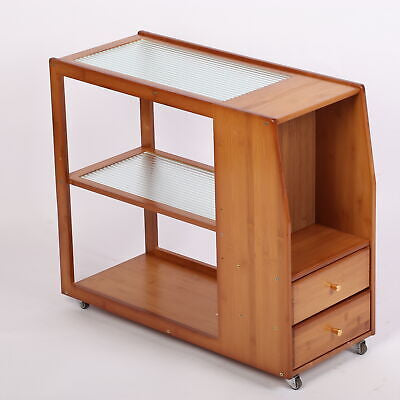 Movable Home Tea Coffee Table Small Tea Cart Office Solid Wood Mini Teaware Set