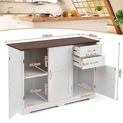 Kitchen Buffet Sideboard Storage Cabinet Modern Hallway Table Cupboard