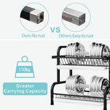 2 Tier Stainless Steel Kitchen Dish Rack