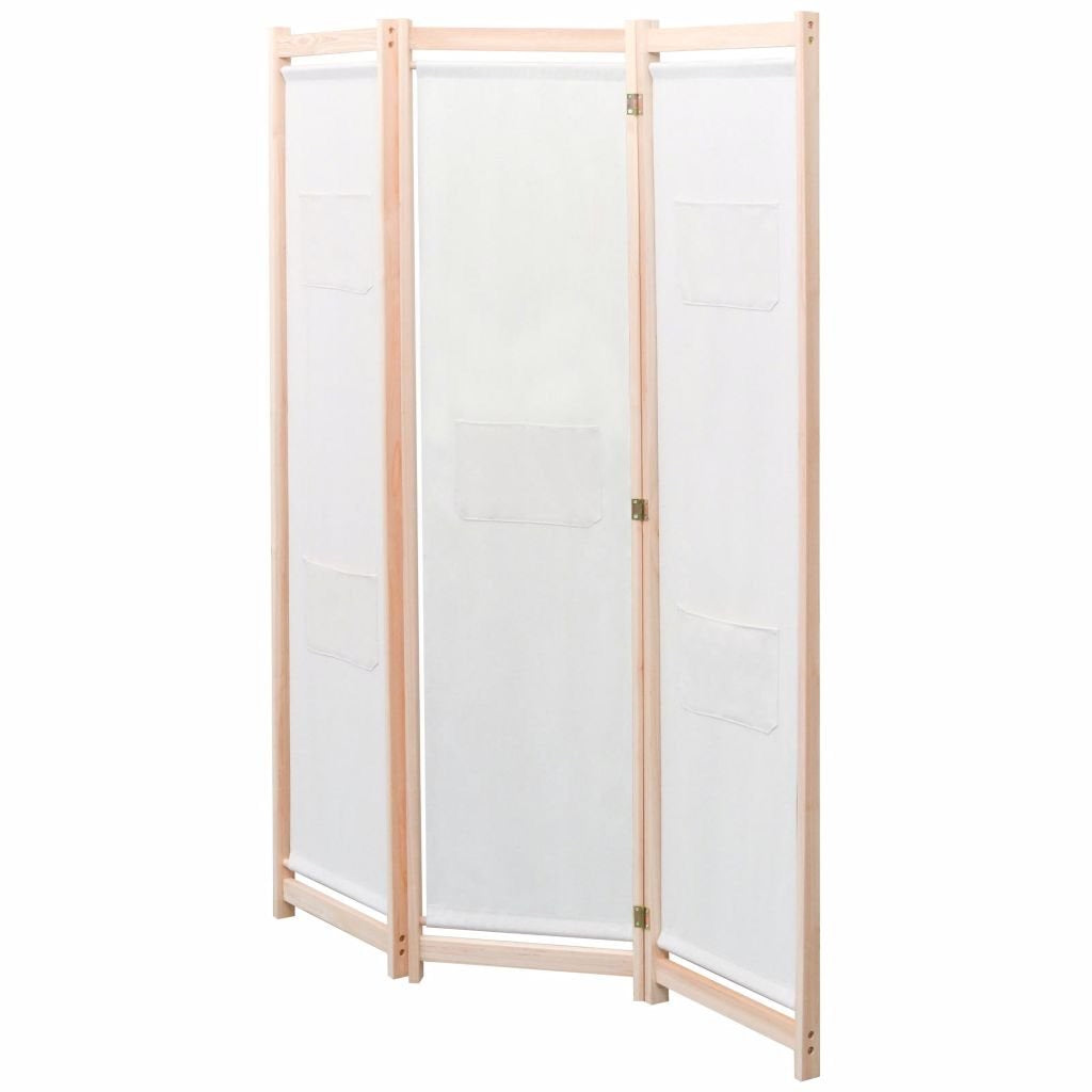 Solid Pine Wood 3-Panel Room Divider 120x170cm Privacy Screen Stand.