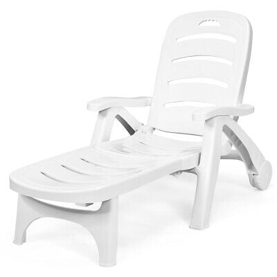 Outdoor Sun Lounge Folding Lounger Day Bed Recliner Chaise Beach Chair Furniture