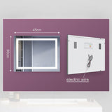 900x700mm Anti-fog Illuminated LED Bathroom Mirror [IP44] with Bluetooth Speaker