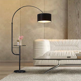 LED Floor Lamp Stand Free Standing Reading Lampshade Light Storage Table