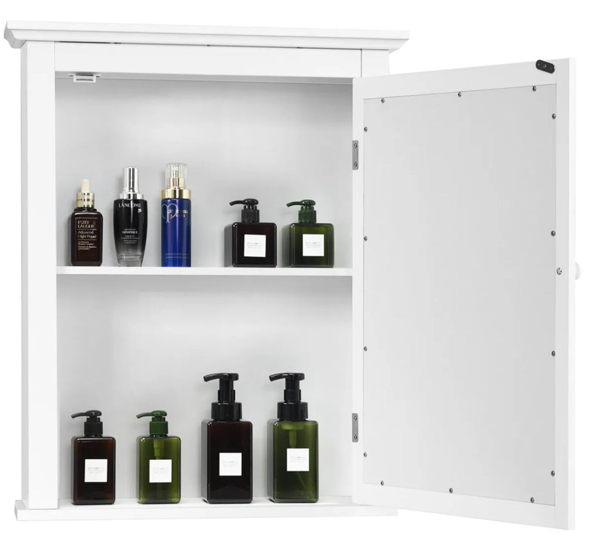 Bathroom Mirror Cabinet Wall Mounted Vanity Medicine Storage 56 x 69cm