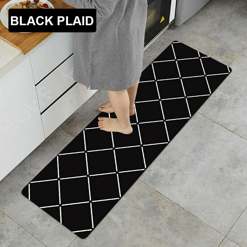 Non-Slip Waterproof Kitchen Door Mat Home Floor Rug Carpet Anti-Oil Easy Clean