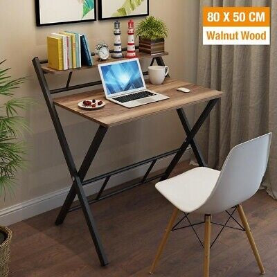 Folding Free Installation Desk Wooden Home Office Computer Desk Side Table