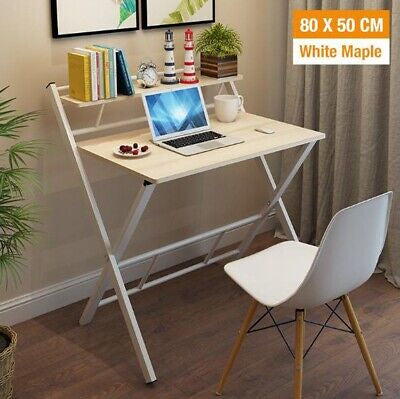 Folding Free Installation Desk Wooden Home Office Computer Desk Side Table