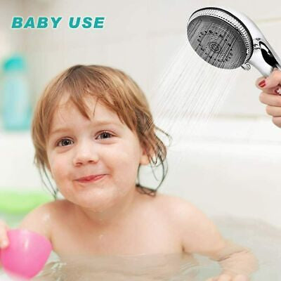 5 Function Massage Rain Hand Held Shower Head with 1.5m Hose Round