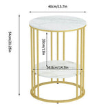 Luxury Marble Sofa Side Table Corner Coffee Table End Bedside Table Nightstand