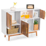 Sideboard Storage Cabinet Wood Buffet Cabinet TV Stand Cupboard w/ Doors Shelves