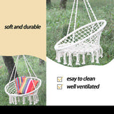 150KG Hammock Chair Macrame Cotton Swing Bed Hanging Relax Outdoor Indoor AU