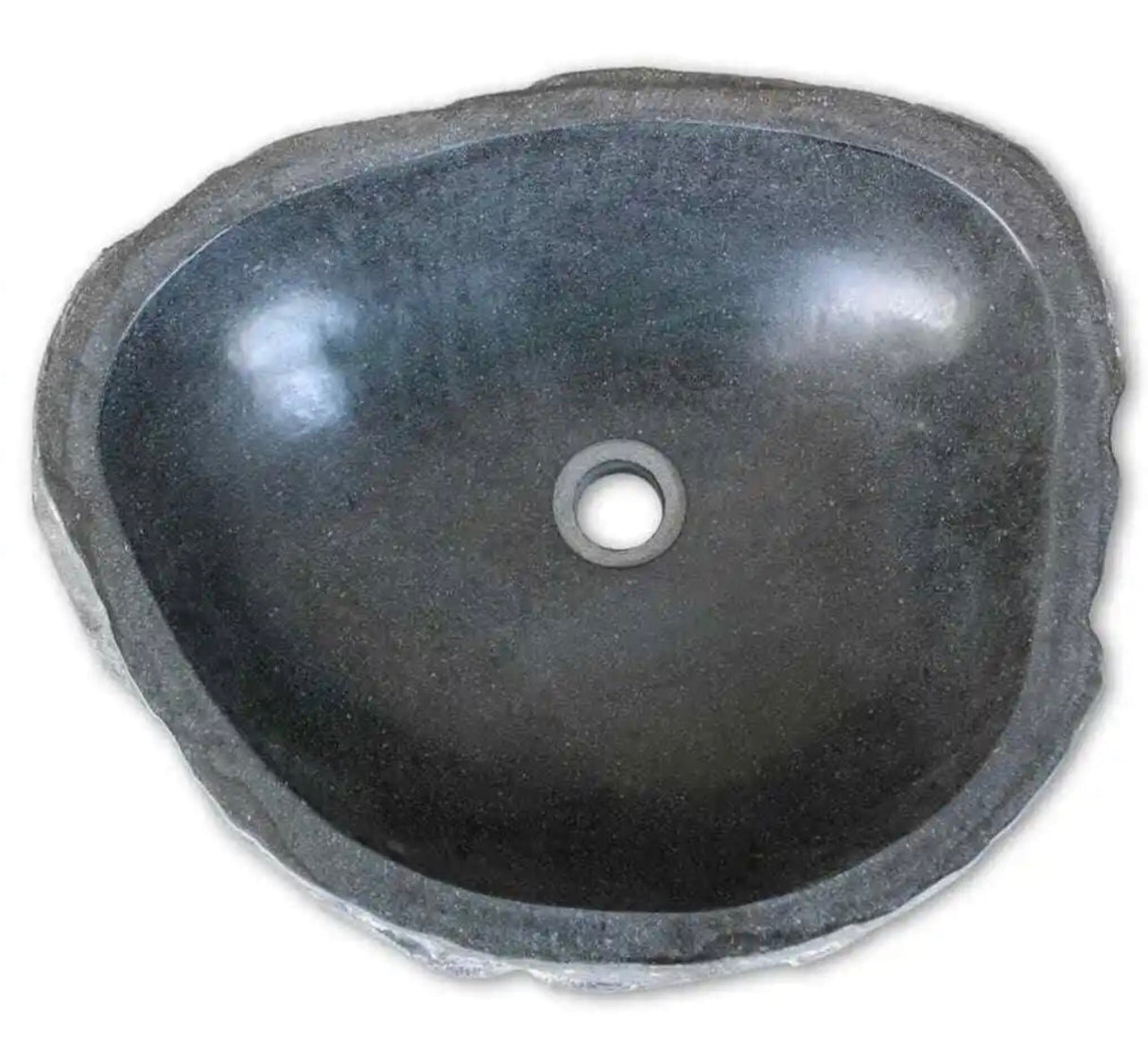 Basin Natural River Stone Oval Bathroom Sink Washroom Bowl Vanity Multi Sizes