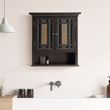 Wooden Wall Mounted Storage Cabinet Bathroom Bath Laundry Cupboard