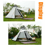 Portable Waterproof Double Layers Indian Teepee Tent Camping Tipi Tent