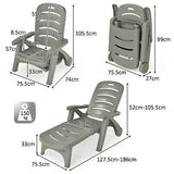 Outdoor Sun Lounge Folding Lounger Day Bed Recliner Chaise Beach Chair Furniture