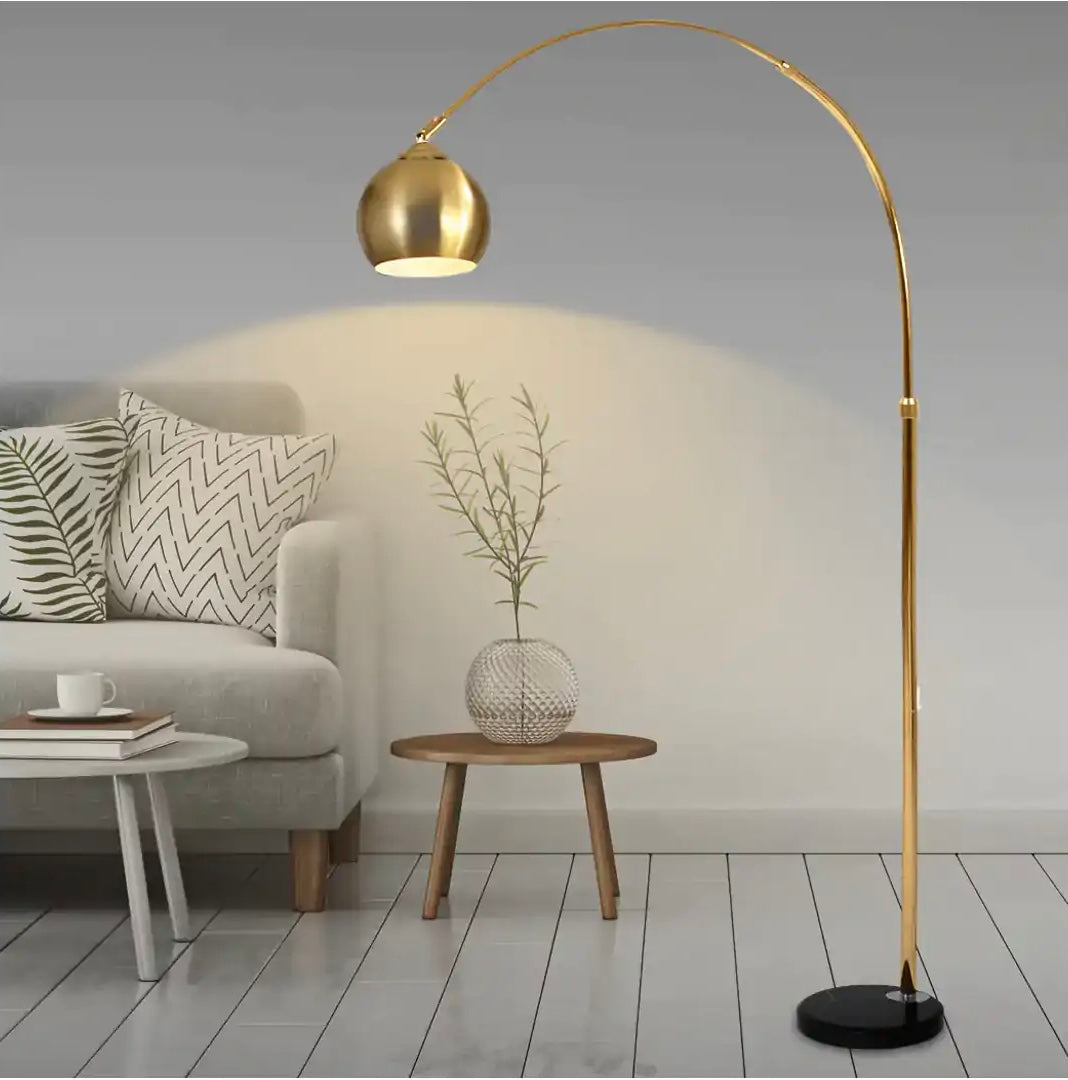 Modern LED Floor Lamp Stand Reading Light Adjustable Indoor Marble Base