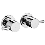 Brass Shower Mixer Taps Chrome Bathroom Wall Mounted 1/4 Turn Twin Tap