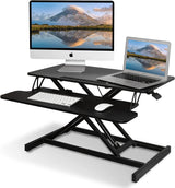 Standing Desk Wide Height Adjustable Quick Sit Stand Computer Desk Converter