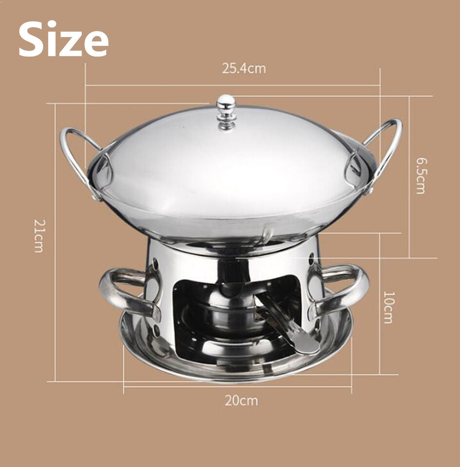 2X Chafing Dish Stainless Steel Buffet Hotpot Food Heater Warmer With Round Lid