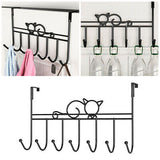 7 Hooks Clothes Storage Towel Coat Bag Hanging Rack Over The Door Hook Hanger