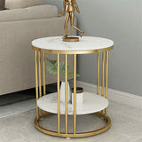 Luxury Marble Sofa Side Table Corner Coffee Table End Bedside Table Nightstand