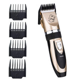 Dog Grooming Clippers, Otstar Rechargeable Cordless Pet Hair Clippers Kit for Dogs Cats and Other Animals with Stainless Steel Comb and Scissors, Low Noise Low Vibration  