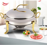 Chafing Dish Buffet Pan Bain Marie Stainless Steel Alcohol Stove Food Warmer