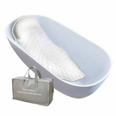 Full Body Bath Pillow Mat Home Spa Bathtub Pillow Back&Neck Support Suction Cups