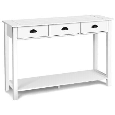 Console Table Hall Table Side Desk Accent Table Drawers Shelf Entryway 120CM