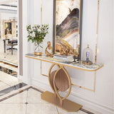 Exclusive Design Gold Leaf Console Table Entryway Accent Table Office Coffee Bar