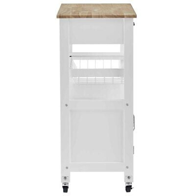 Modern Kitchen Island Storage Trolley Portable Table Workbench Cart