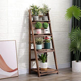 Rustic Ladder Shelf Wooden Bookshelf Plant Stand Standing Organizer Kitchen Home