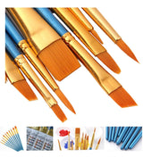 10 Pieces Paint Brush Set Professional Paint Brushes Artist for Watercolour Oil Acrylic Painting (1-Pack)