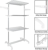 Clothes Airer Drying Rack Extra Large 3 Tier Clothes Drying Rail Foldable