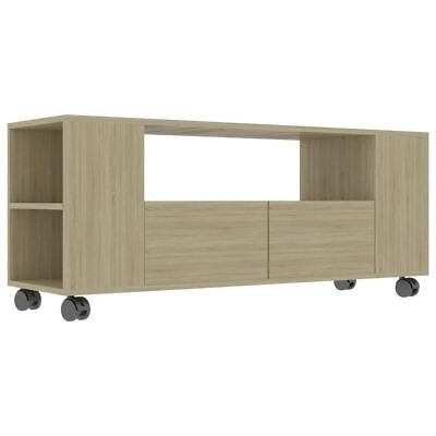 TV Entertainment Unit Stand Media Console Cabinet With Wheels Display Table