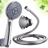 5 Function Massage Rain Hand Held Shower Head with 1.5m Hose Round