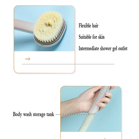 Detachable Multifunctional Bath Brush, Back Bath Brush, Body Shower Sponge, Scrubbing Brushes With Handle, Bathroom Brush