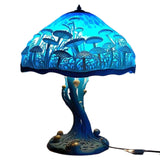 Painting Glass Mushroom Table Lamps Bohemian Resin Table Lamp Night Light Decor