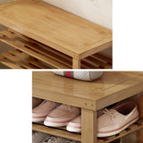 3 Tier Shoe Rack Bamboo Wooden Storage Shelf Stand Bench Cabinet Organize